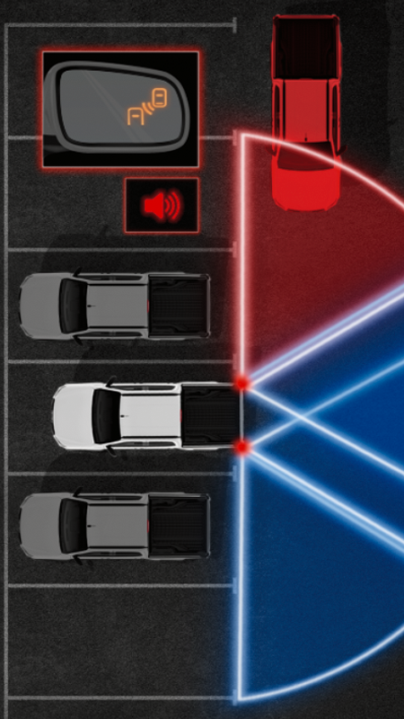 Alerta de trânsito cruzado à retaguarda