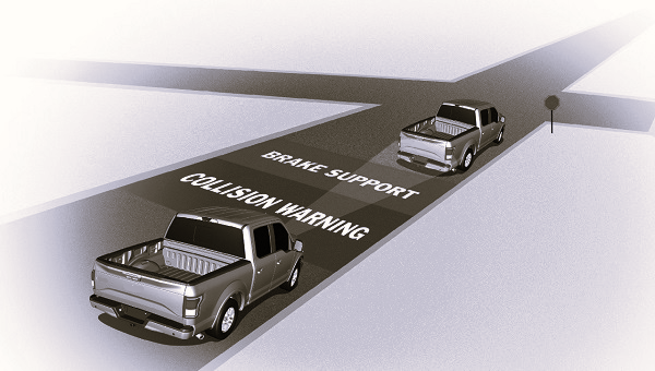 Alerta de colisão frontal