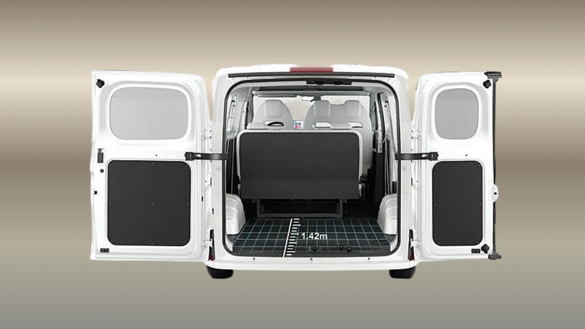 o Edeliver5 de 6 lugares dispõe de um amplo espaço de carga