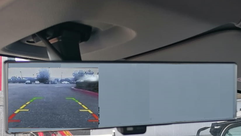 Câmara traseira no retrovisor